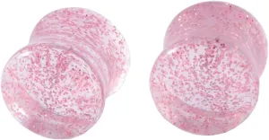 Gauge Dangle Earrings, Ear Gauges Unique with Pink Sequins Acrylic 2Pcs Bday Gifts for Men Bday Gifts for Men