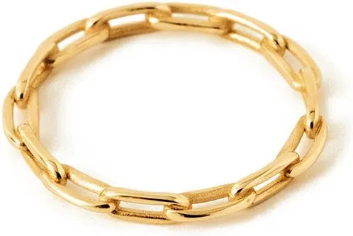 Gelin 14K Solid Gold Chain Ring for Women | 14k Gold Stackable Rings