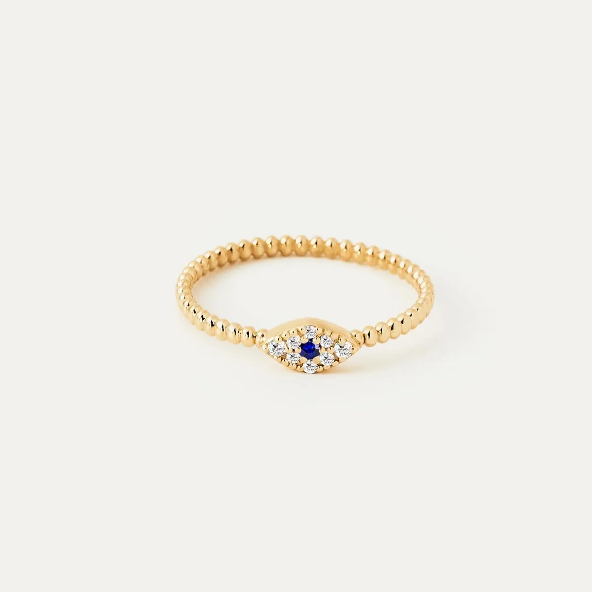 Gelin Diamond Sapphire Evil Eye Ring for Women | 14k Gold Stacking Rings for Women | Evil Eye Ring