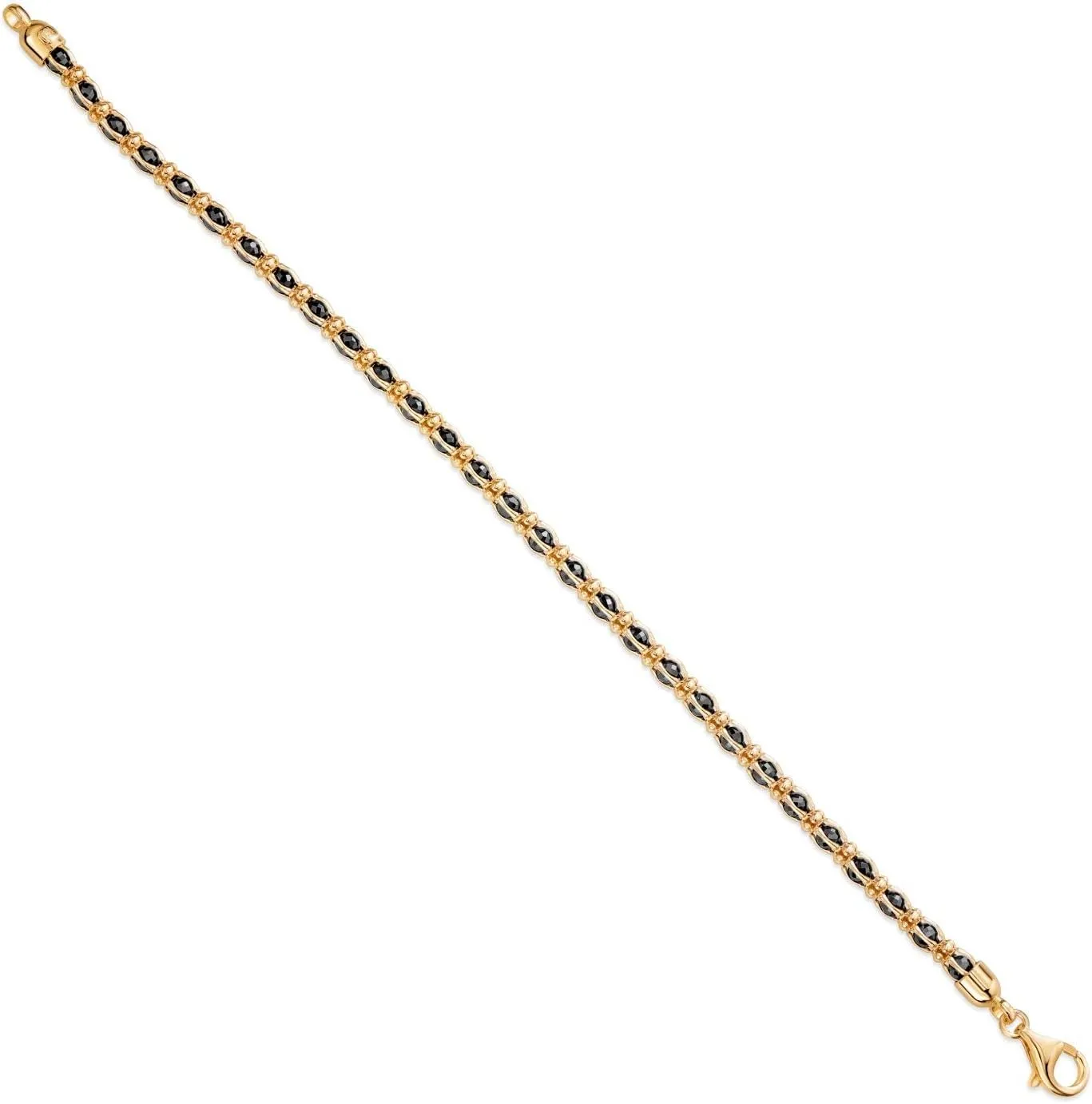 Gem Stone King 925 Sterling Silver Multi Faceted Crystal Beads Tennis Bracelet For Women (7 Inch, with Lobster Clasp, Made in Italy)
