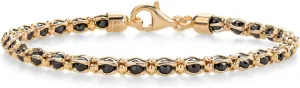 Gem Stone King 925 Sterling Silver Multi Faceted Crystal Beads Tennis Bracelet For Women (7 Inch, with Lobster Clasp, Made in Italy)