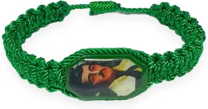Gigi's Classy Kids Jesus Malverde Green Corded Adjustable Bracelet Women Men Pulsera Verde