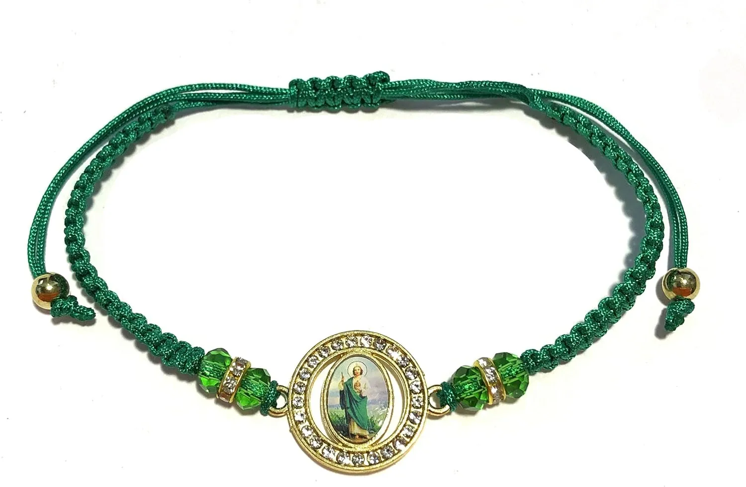 Gigi's Classy Kids Saint St Jude Bracelets Women's Men's Teens Adjustable Green Red Brown Black Pulsera San Judas