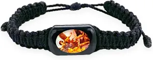 Gigi's Classy Kids Saint St Michael Black Adjustable Corded Wood Bracelet Men Women Teens Pulsera San Miguel