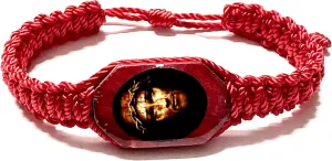Gigi's Classy Kids The Most Precious Blood of Jesus Christ Red Corded Bracelet Wood Charm Pulsera Roja Preciosisima Sangre de Cristo