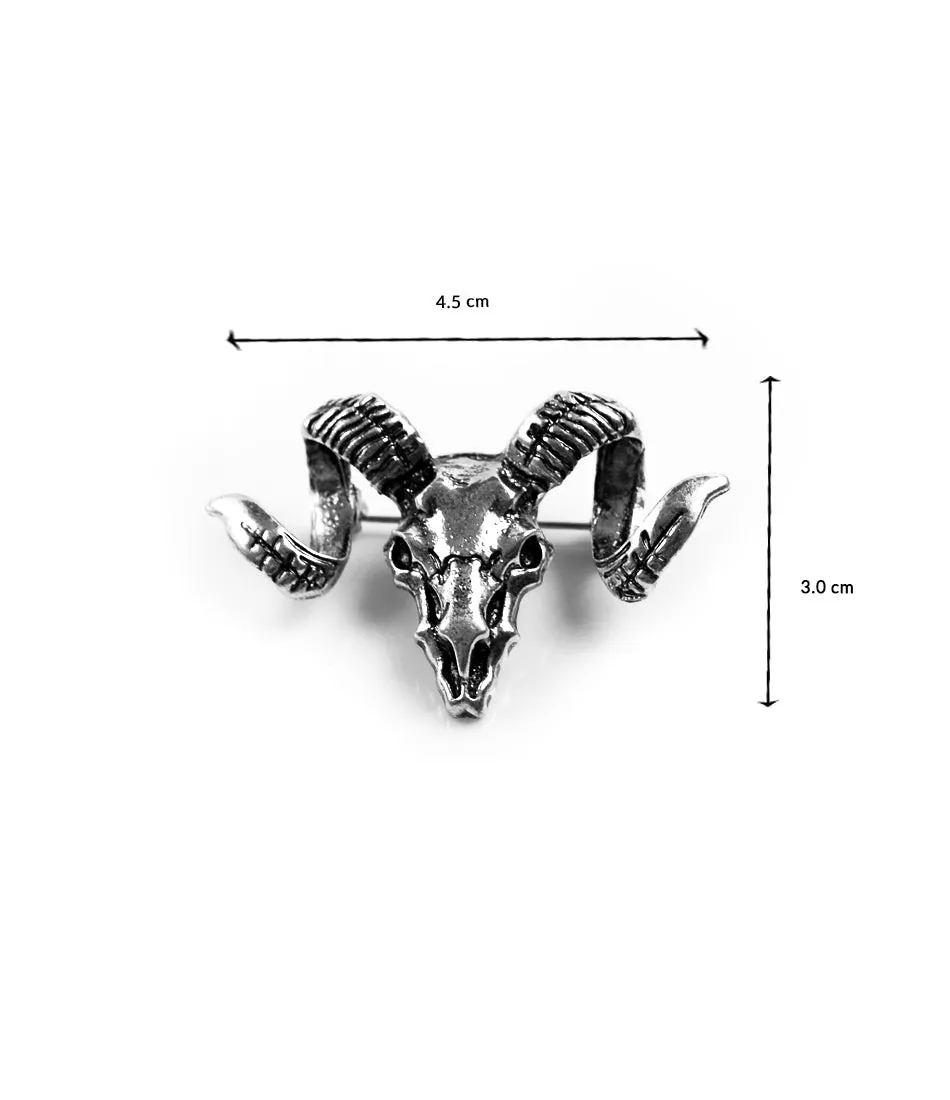Goat Skull Brooch