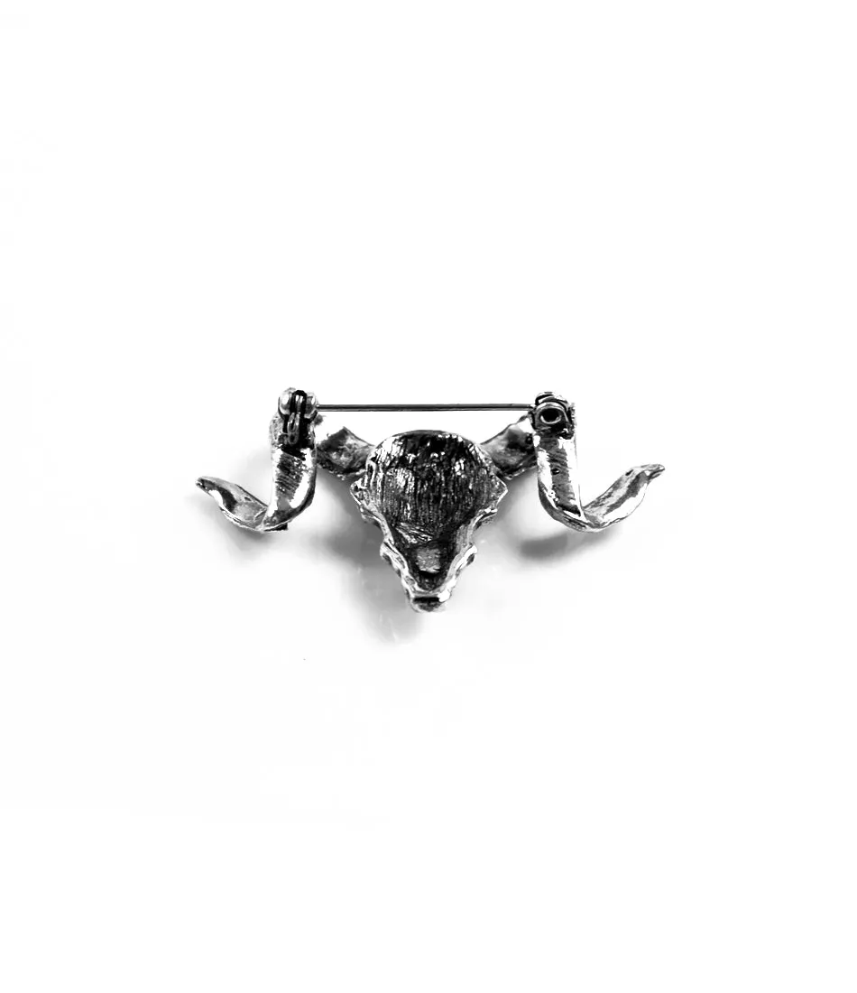 Goat Skull Brooch