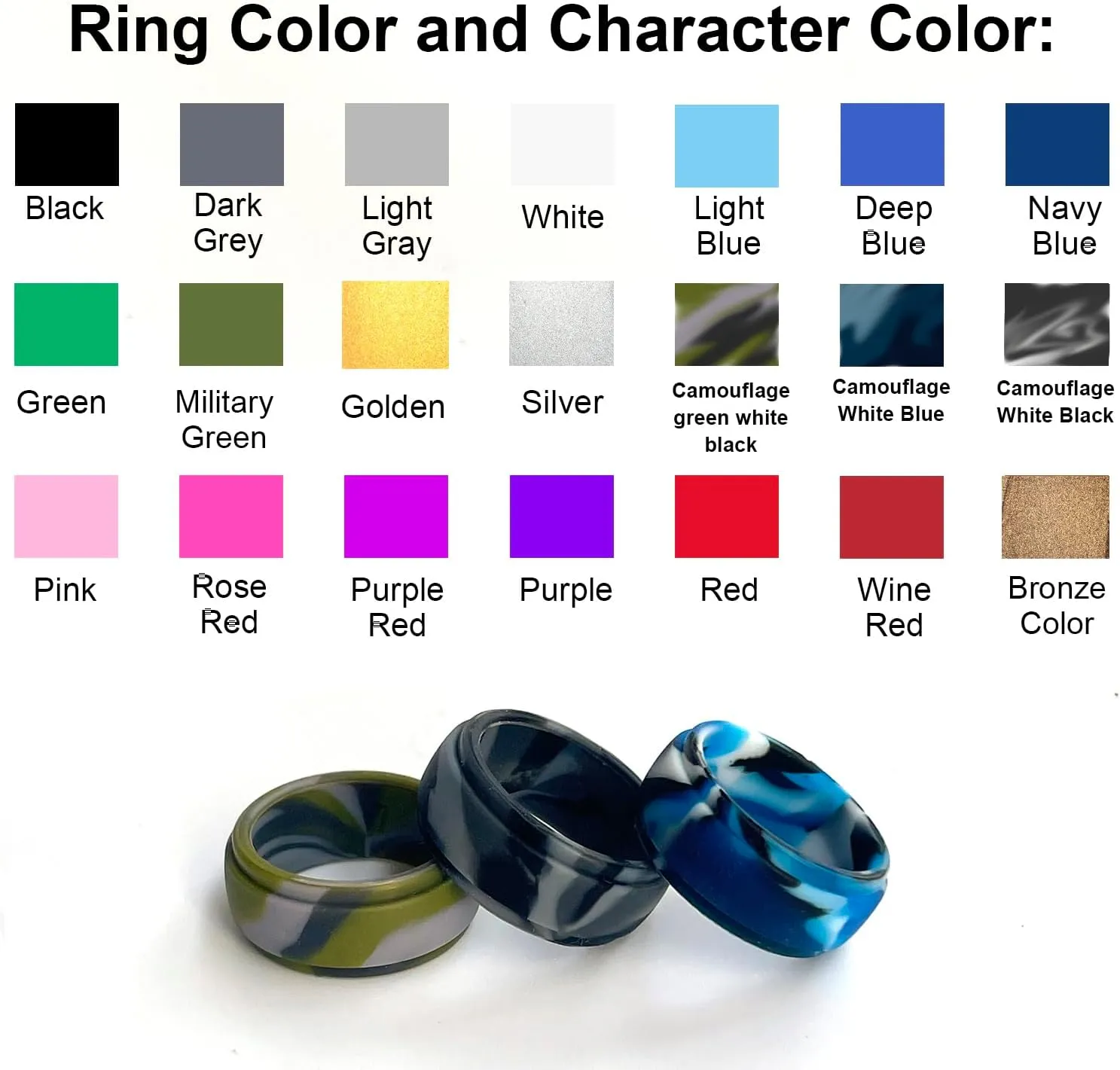 Gold Colorful Christian Free Engraved Motivational Silicone Rings I Love JESUS Engagement Rubber Rings Bible Verse Quote Jewelry, Size 6 to 14