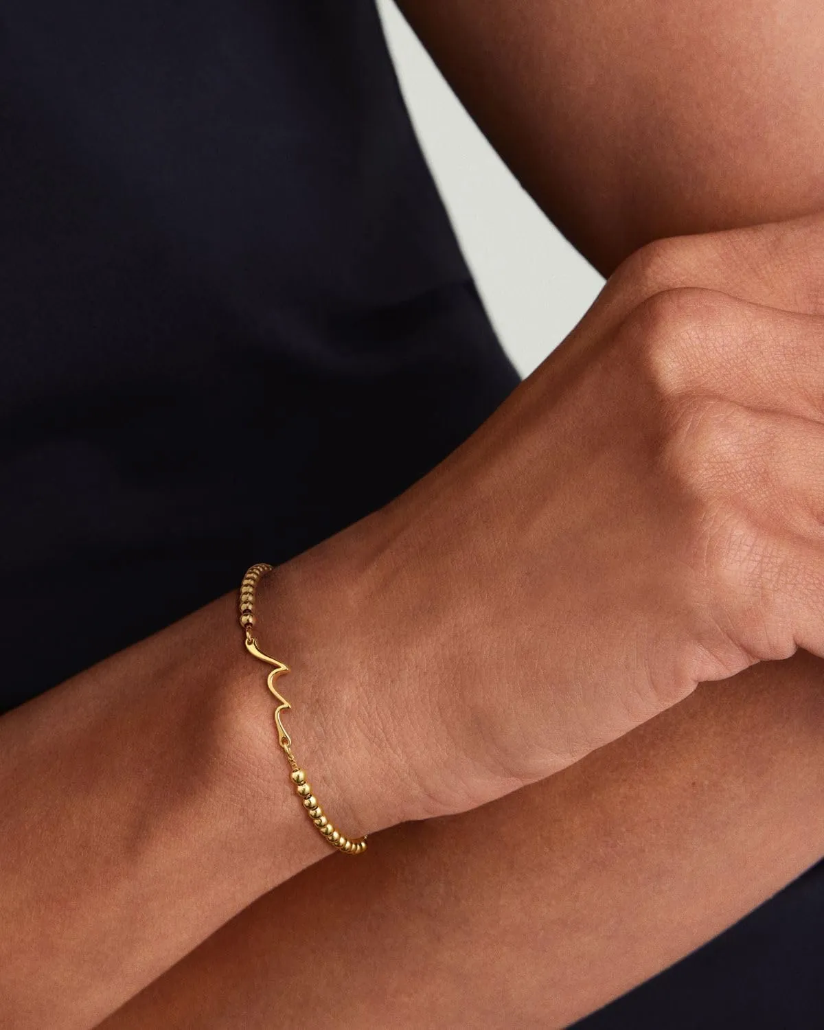 Gold Cross Bracelets for Women, 3mm Beaded Stackable Stretchy Adjustable Slider 14K Gold Plated Beads Bracelet for Womans, Trendy Adjustable Bead Ball Charm Dainty Elastic Bracelet Non Tarnish Gifts