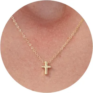 Gold Necklace for Women, Dainty 14k Gold Plated Necklace Hamsa Star of David Cross Evil Eye Italian Horn Shell Elephant Turtle Dragonfly Butterfly Necklace for Women