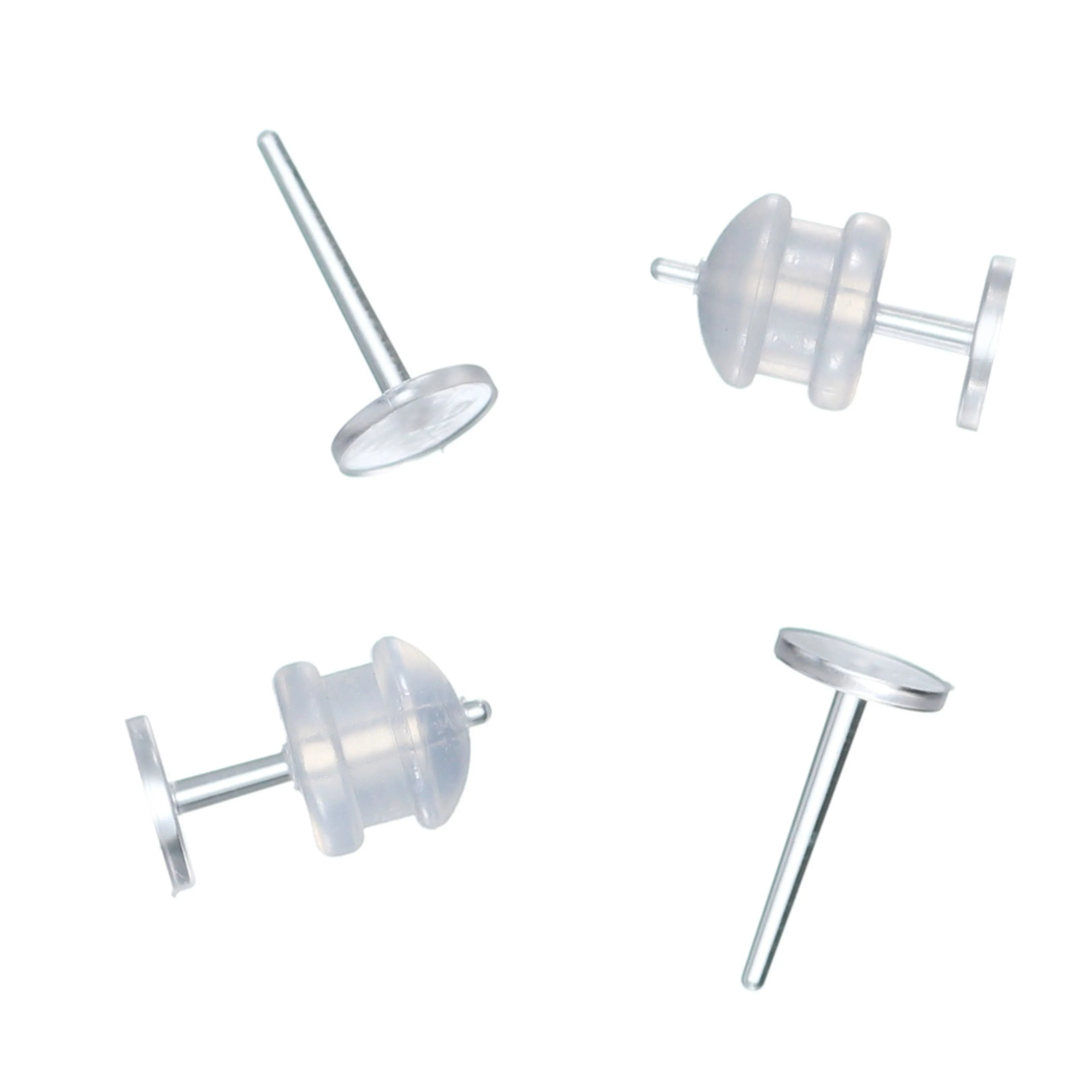 Gold Rimmed Pearl Studs Hypoallergenic Earrings for Sensitive Ears Made with Plastic Posts