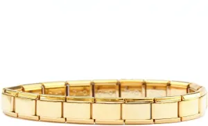 Goldtone Starter Bracelet for Italian Charms (18 Links) Standard 9mm Size