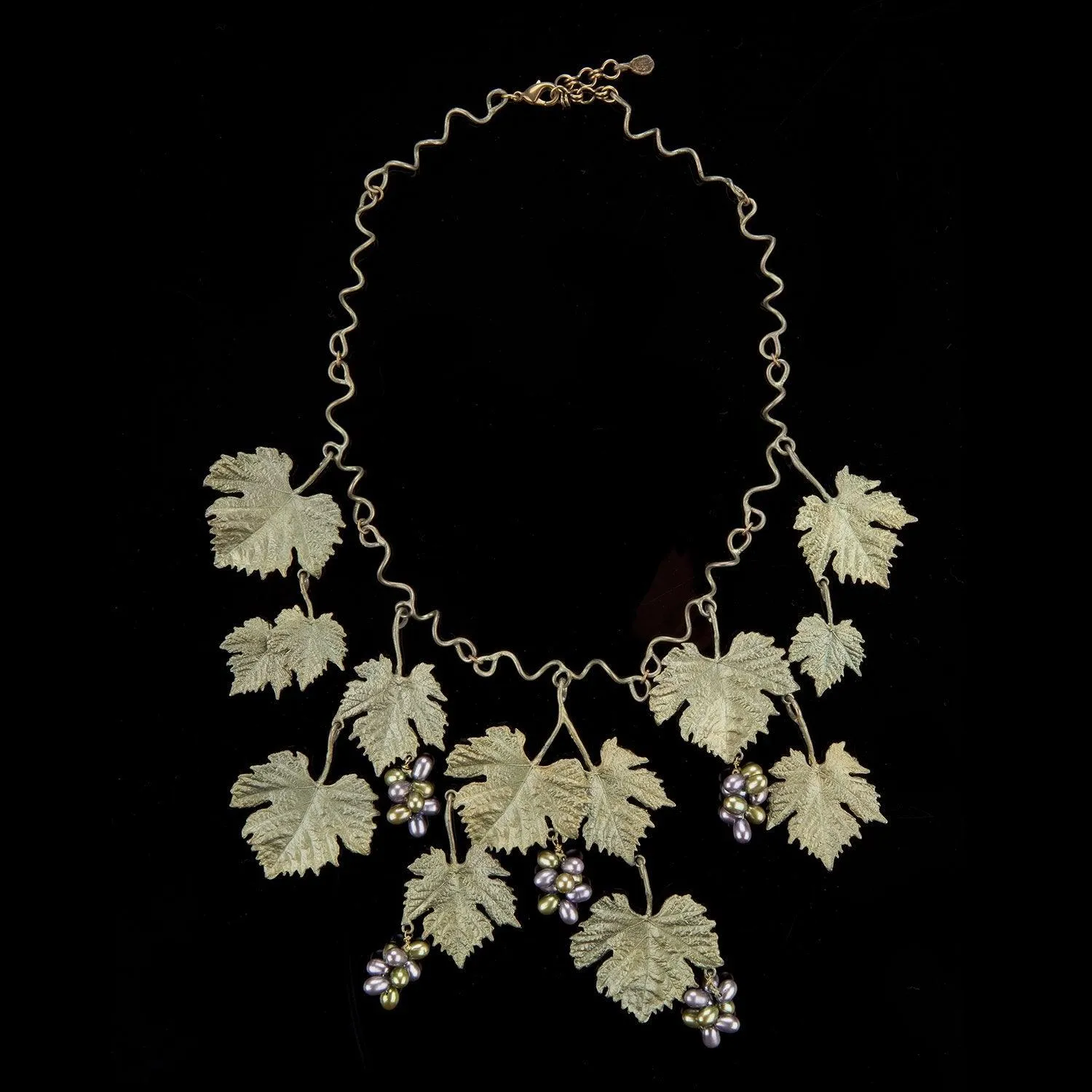 Grape Vines Necklace - Large Leaves