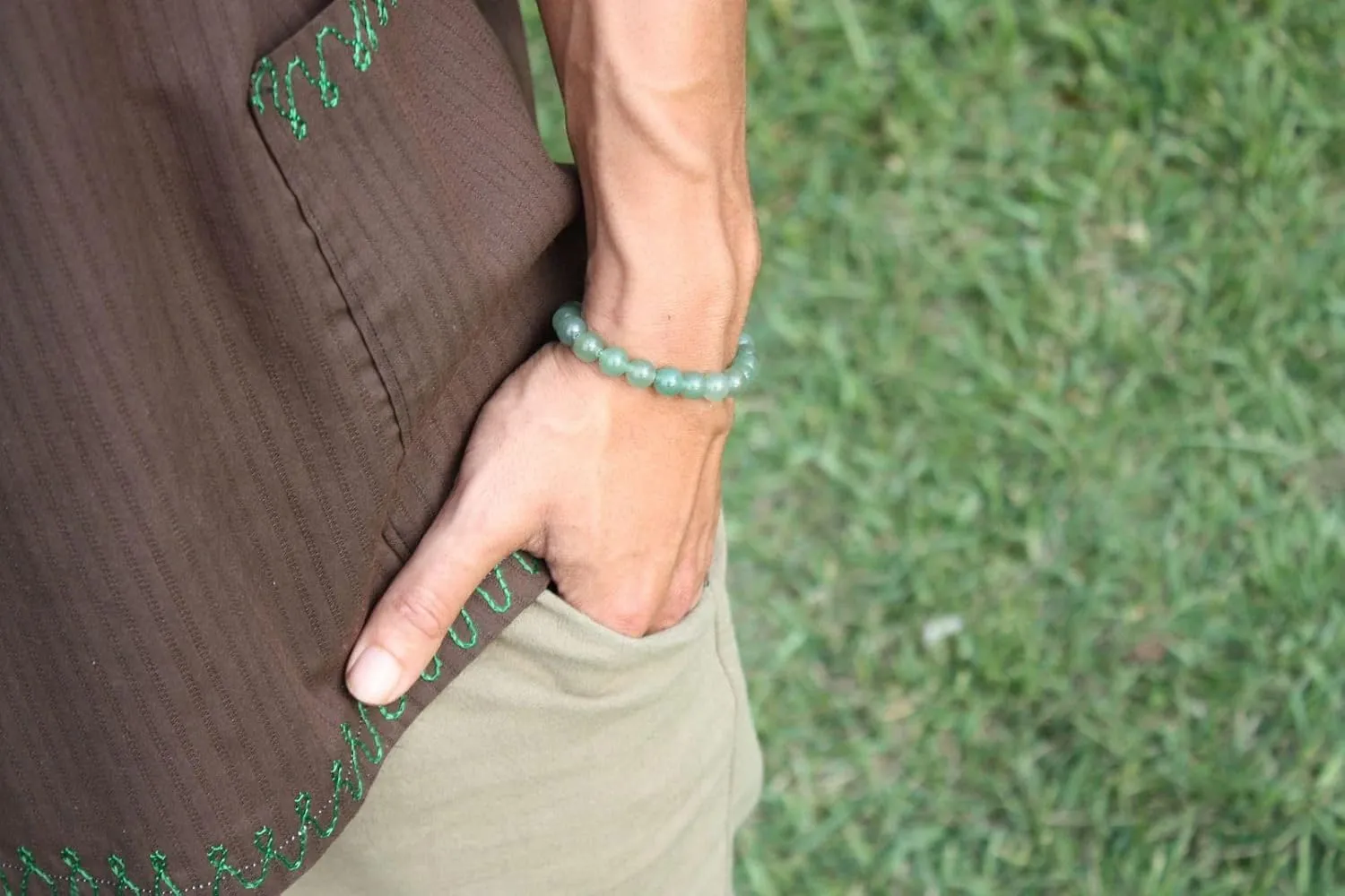 Green Aventurine Bracelet - 8mm Healing Crystal for Prosperity Unisex