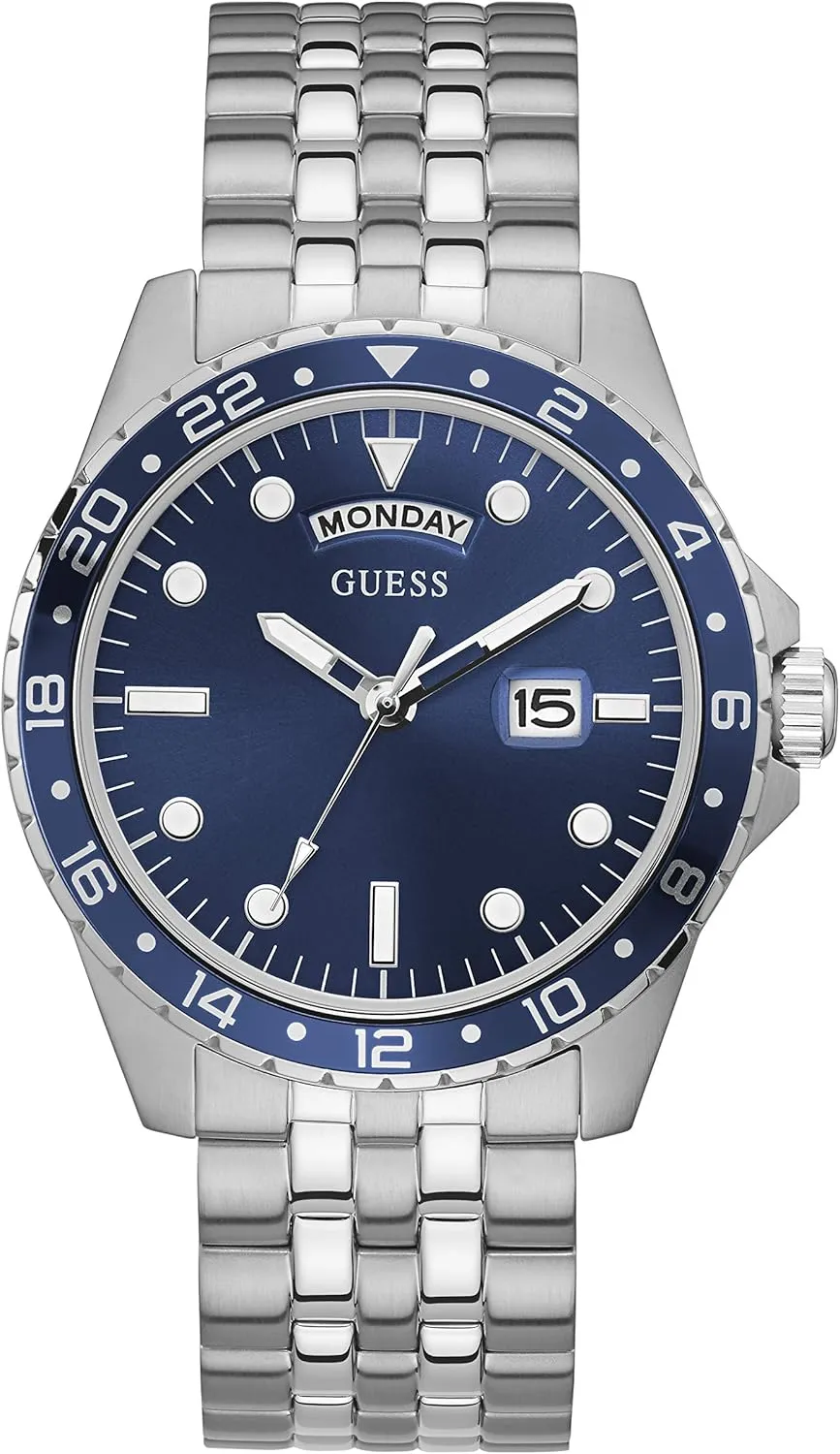 GUESS Men's Dress Day-Date 44mm Watch