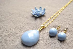 Handmade Ceramic Blue Earrings and Pendants
