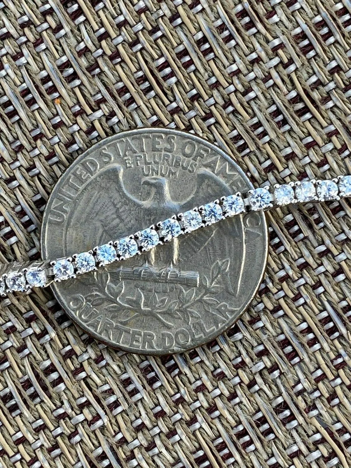 HarlemBling Real Solid 925 Sterling Silver 2mm CZ Tennis Bracelet - 6-8.5" Iced Diamond One Row Bracelet - Thin & Great For Classy Everyday Look