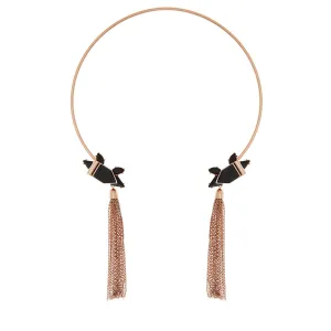 Heart Wonder Collar Necklace- Rose Gold