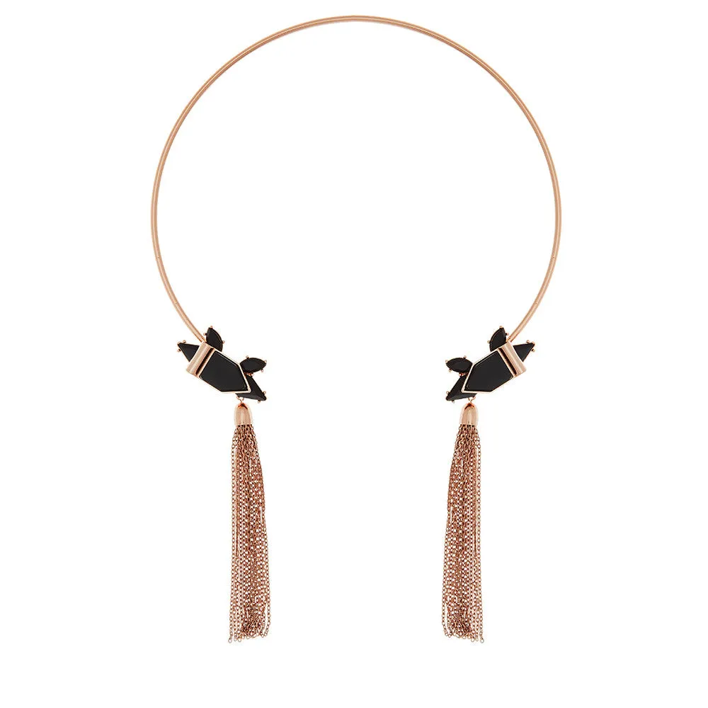 Heart Wonder Collar Necklace- Rose Gold