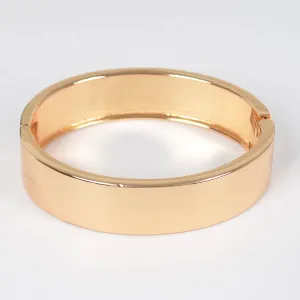Hinged Metal Bangle - Gold