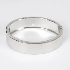 Hinged Metal Bangle - Silver