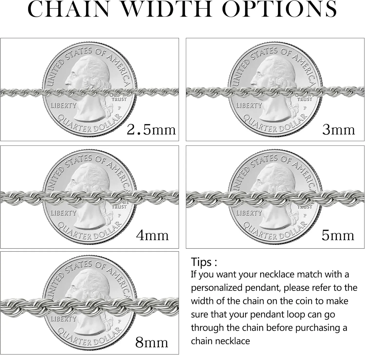 HolyFast Twist Chain Necklace - Stainless Steel Rope Jewelry for Men & Women