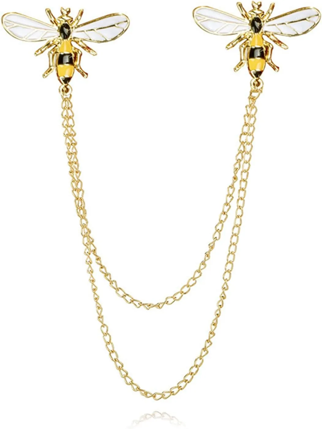 Honey Bee Cute Bee Pin Chain Lapel Pin Enamel Pin Jewelry Gifts