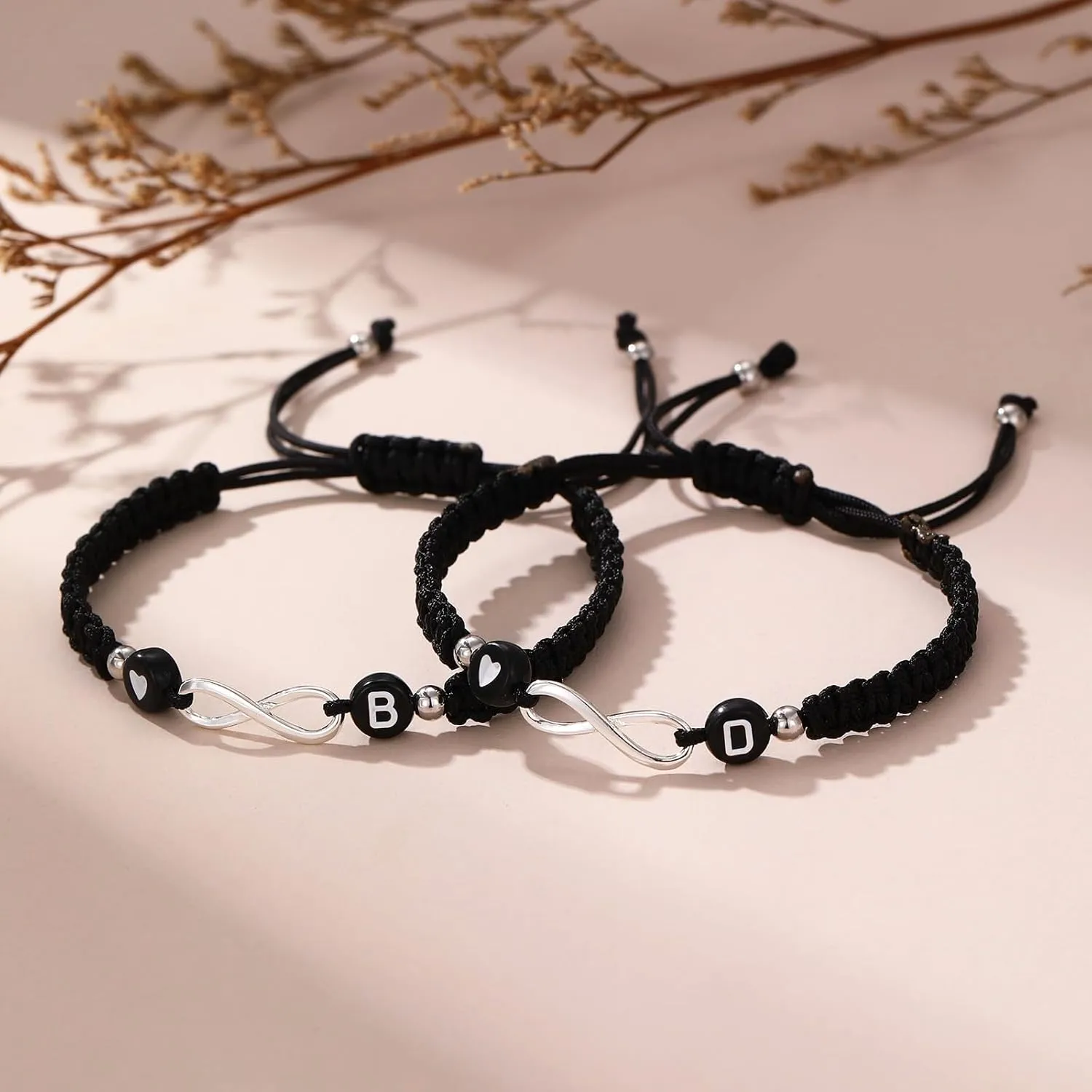Initial Infinity Letter A-Z Bracelets for Couples Women Men, To My Man Infinity Love Bracelet Christmas Valentines Day Anniversary Birthday Gifts for Boyfriend Husband Friendship Jewelry