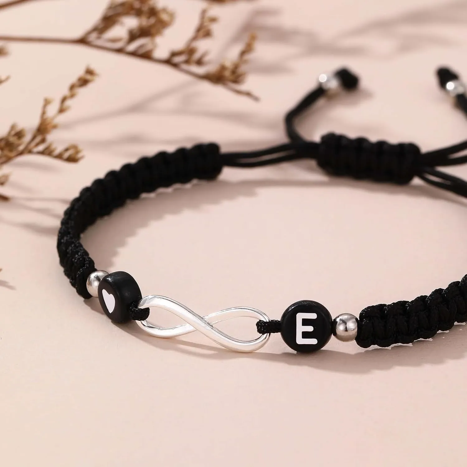 Initial Infinity Letter A-Z Bracelets for Couples Women Men, To My Man Infinity Love Bracelet Christmas Valentines Day Anniversary Birthday Gifts for Boyfriend Husband Friendship Jewelry