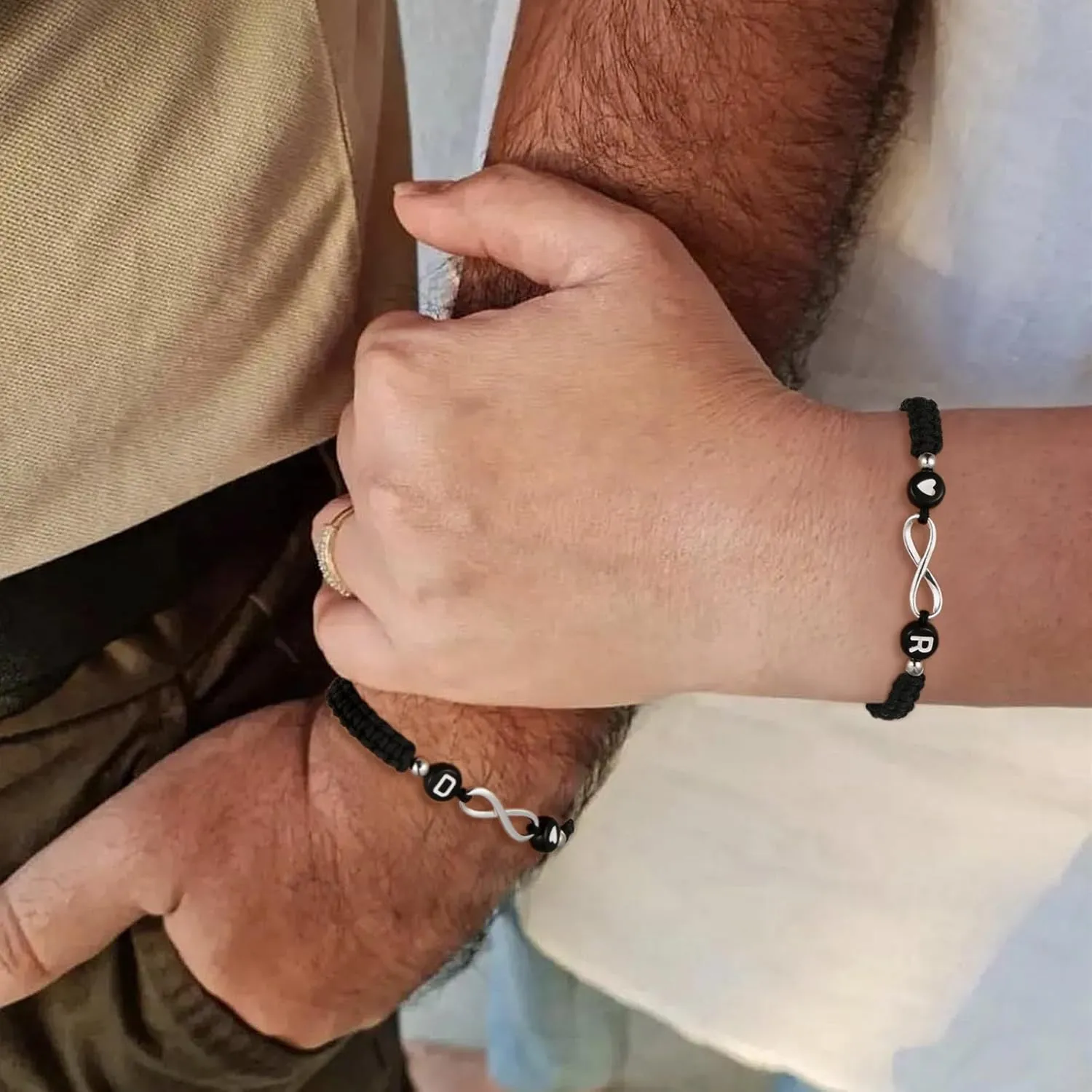 Initial Infinity Letter A-Z Bracelets for Couples Women Men, To My Man Infinity Love Bracelet Christmas Valentines Day Anniversary Birthday Gifts for Boyfriend Husband Friendship Jewelry