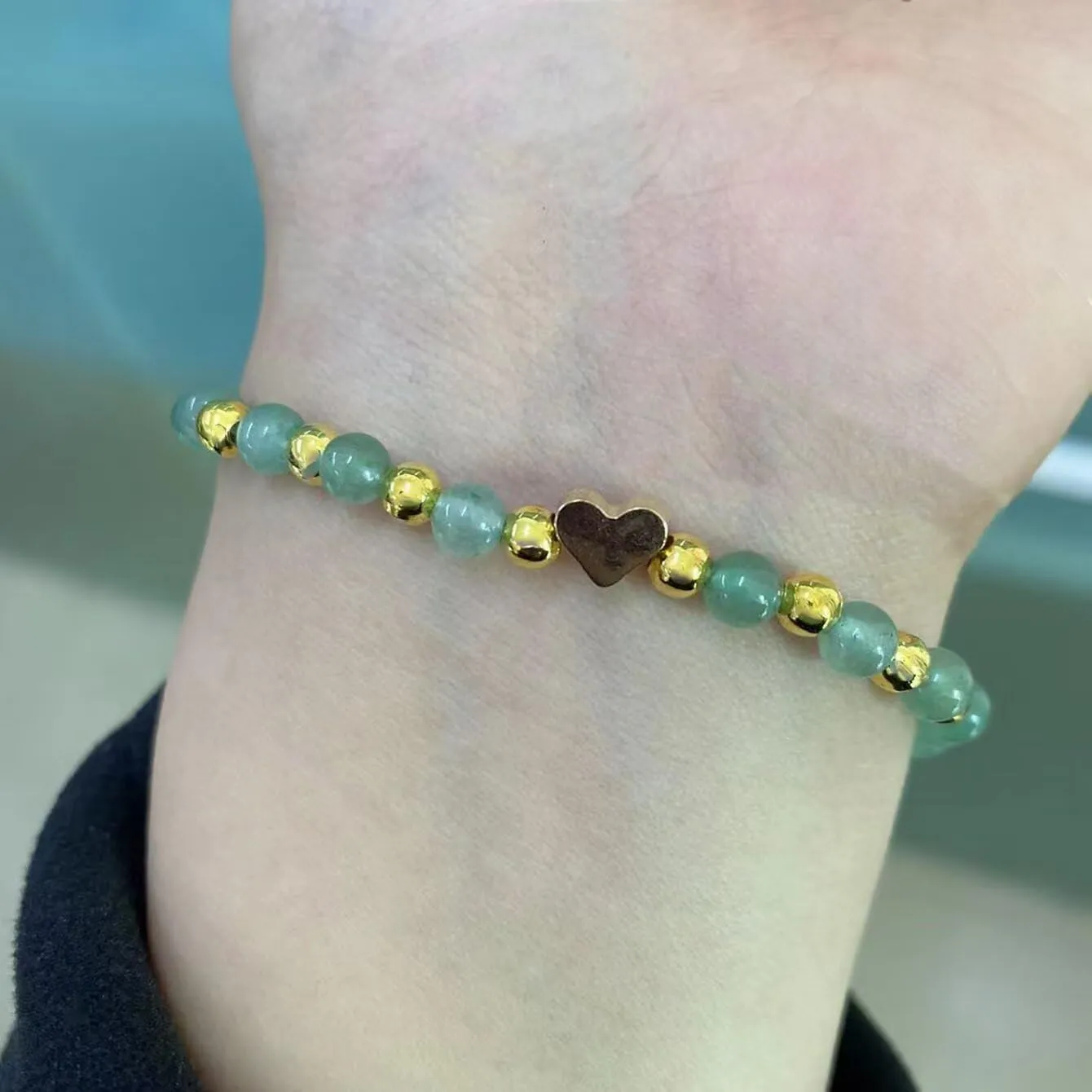 Inspirational Bracelets for Women Natural Stone Beaded Heart Bracelet Valentines Birthday Teacher Appreciation Gifts Jewelry for Men Mom Friend Sister