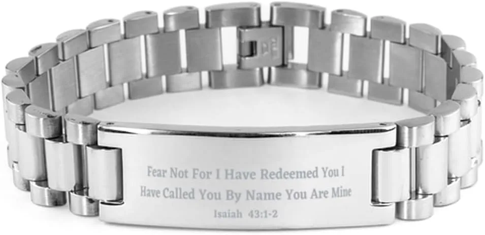 Isaiah 43:1-2 Christian Bracelet,Fear Not For I Have Redeemed You I Have Called You By Name You Are Mine,Christian Gifts,Bible Verse Bracelets,Christian Woman or Teen,ladder bracelet