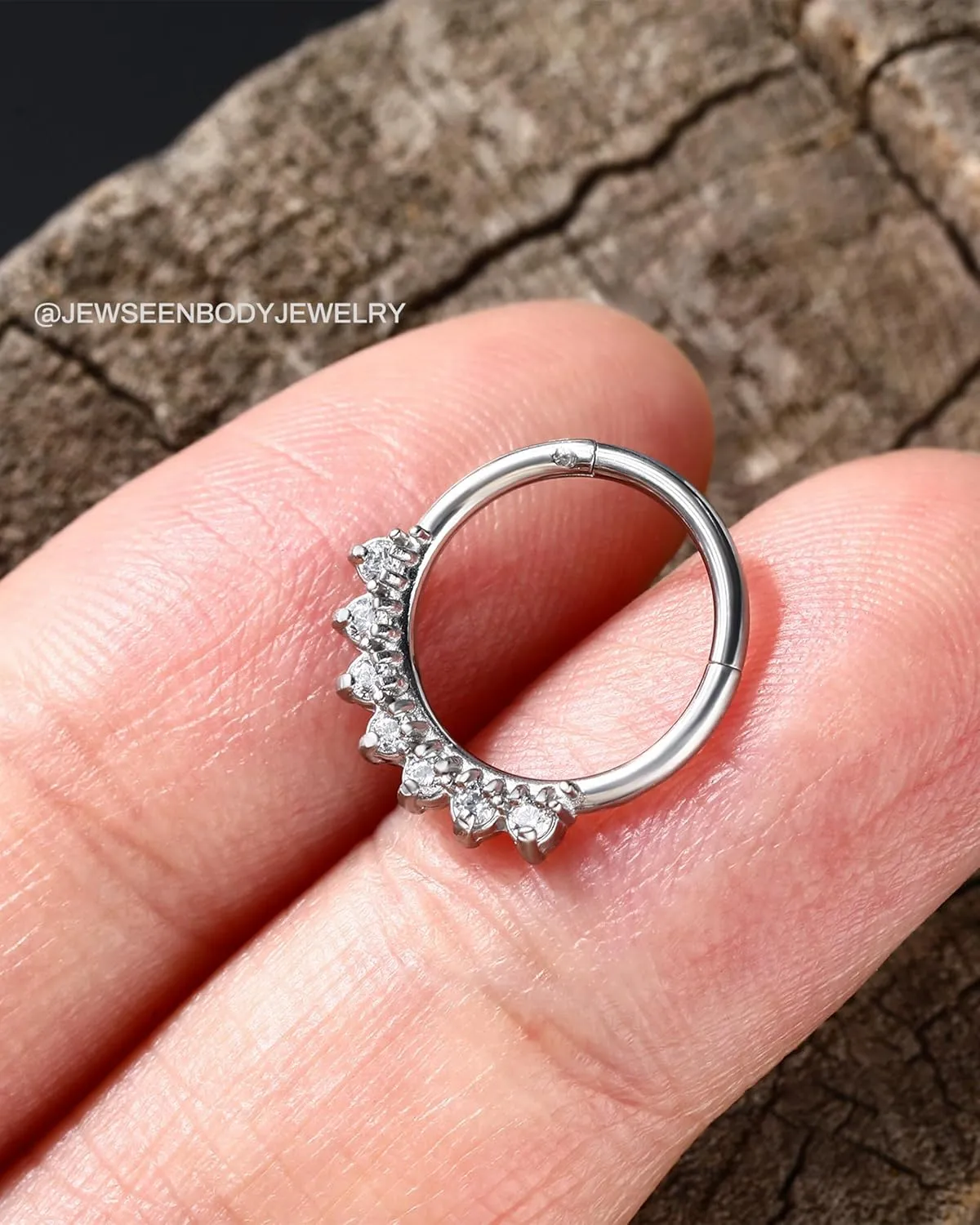 Jewseen 16G Septum Rings Surgical Steel Septum Jewelry CZ Septum Piercings Cartilage Hoop Earring Nose Rings Hoop Daith Piercing Jewelry Helix Conch Earring for Women Men