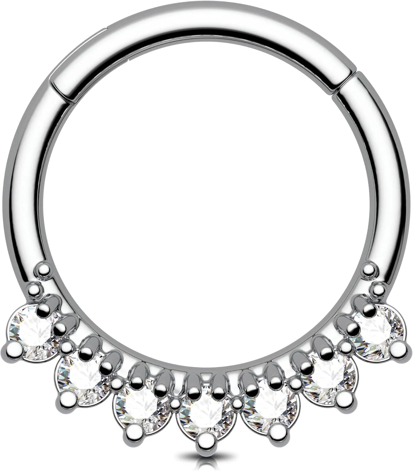 Jewseen 16G Septum Rings Surgical Steel Septum Jewelry CZ Septum Piercings Cartilage Hoop Earring Nose Rings Hoop Daith Piercing Jewelry Helix Conch Earring for Women Men