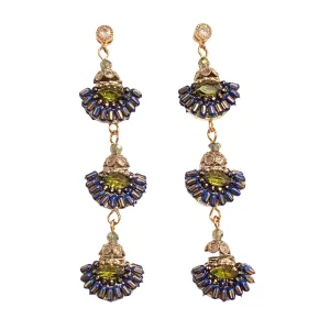 Karen Cluster Triple Station Statement Earrings