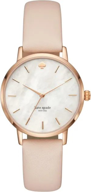 Kate Spade New York Metro Women's Watch with Stainless Steel Bracelet or Leather Band; Novelty Women's Watch