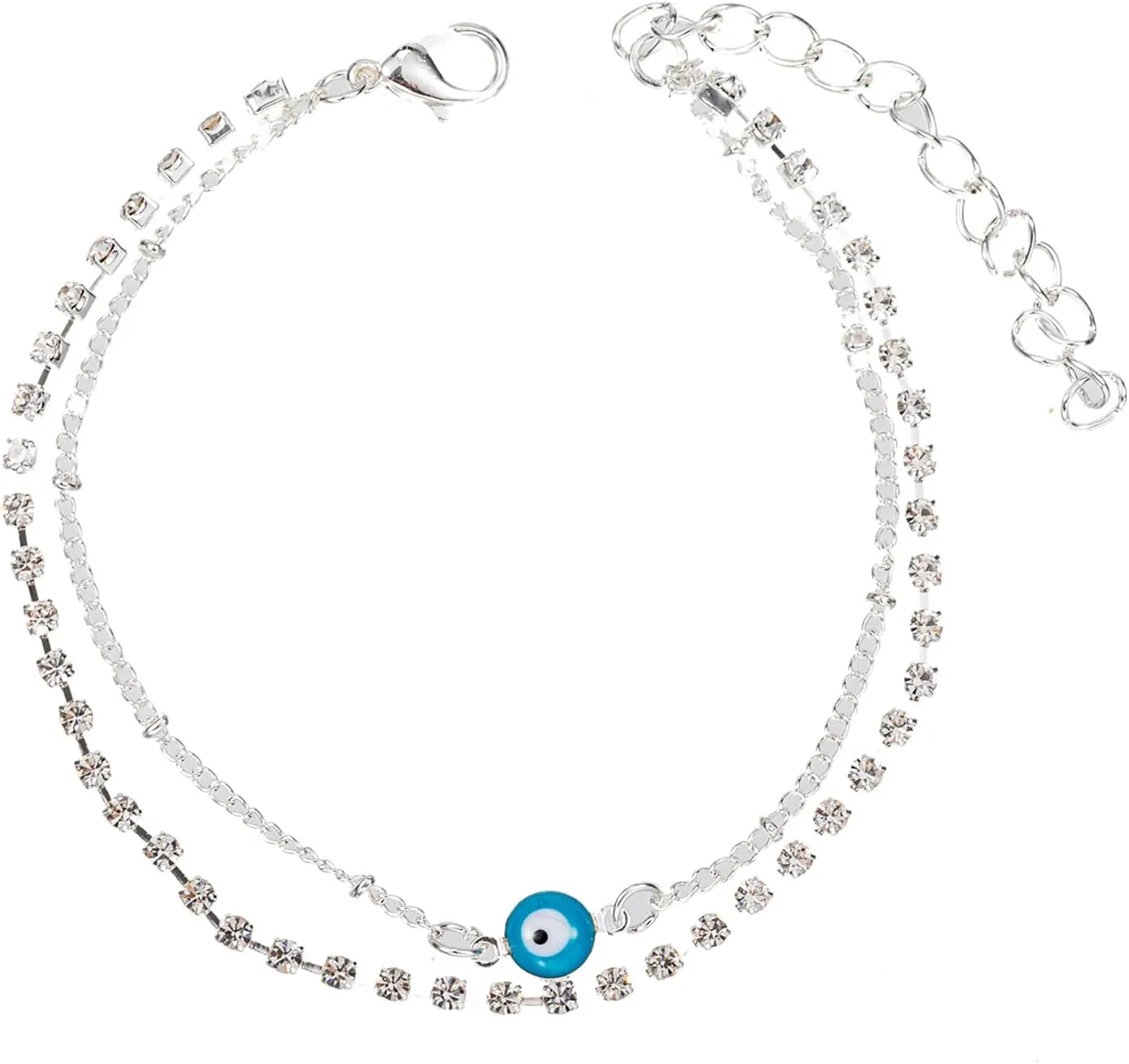 kelistom Gold Anklet for Women 18K Gold Silver Plated Tennis Beaded Chain Ankle Bracelets for Women Foot Jewelry