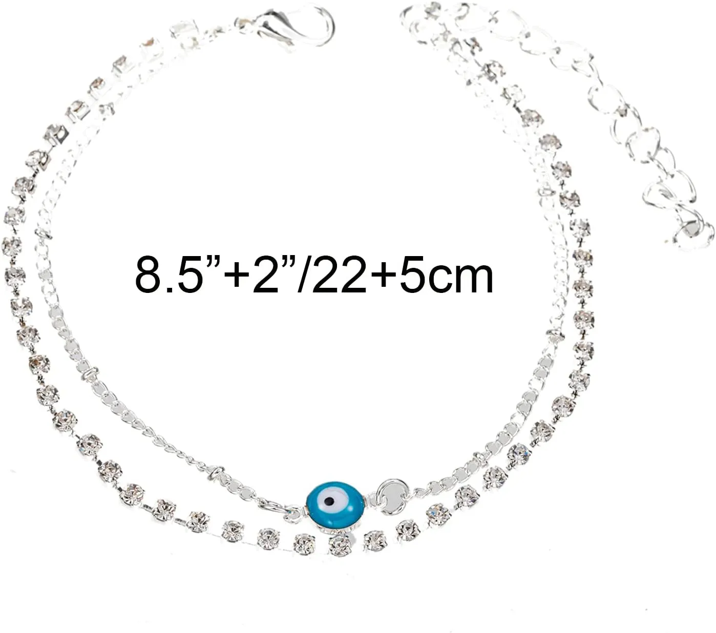 kelistom Gold Anklet for Women 18K Gold Silver Plated Tennis Beaded Chain Ankle Bracelets for Women Foot Jewelry