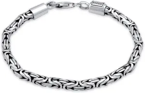 kuzzoi Men Bracelet curb cuban chain massiv shiny solid with Clasp made of 925 sterling silver, length 7.48 inch  9.05 inch, width 0.16 inch, 0.71 oz, 0206141819