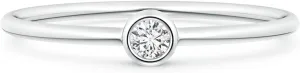 Lab Grown Diamond Stackable Promise Ring for Women in Sterling Silver/ 14K Solid Gold (Color - H, Clarity-SI2) - Diamond Jewelry Gift For Women