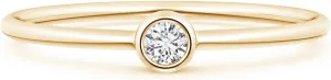 Lab Grown Diamond Stackable Promise Ring for Women in Sterling Silver/ 14K Solid Gold (Color - H, Clarity-SI2) - Diamond Jewelry Gift For Women