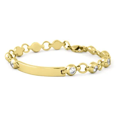 Ladies' ID Bracelet with Crystals