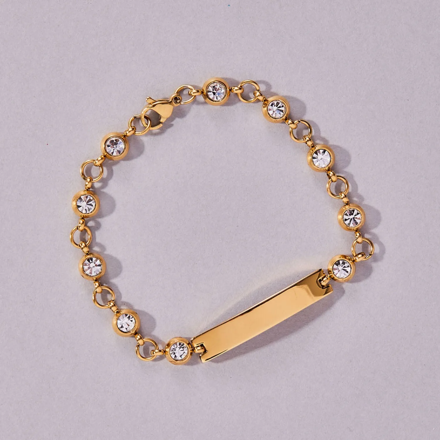 Ladies' ID Bracelet with Crystals