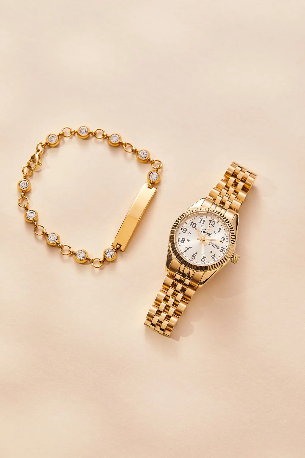 Ladies' ID Bracelet with Crystals