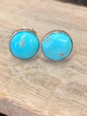 Laura Ingalls Women's Turquoise Stud Earrings E-318
