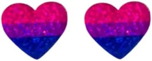 LGBT Pride Flag Heart Earrings Shiny Acrylic LGBT Rainbow Love Earrings Gay Bisexual Transgender Lesbian Pride Month Costume Accessories