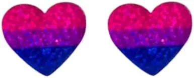 LGBT Pride Flag Heart Earrings Shiny Acrylic LGBT Rainbow Love Earrings Gay Bisexual Transgender Lesbian Pride Month Costume Accessories