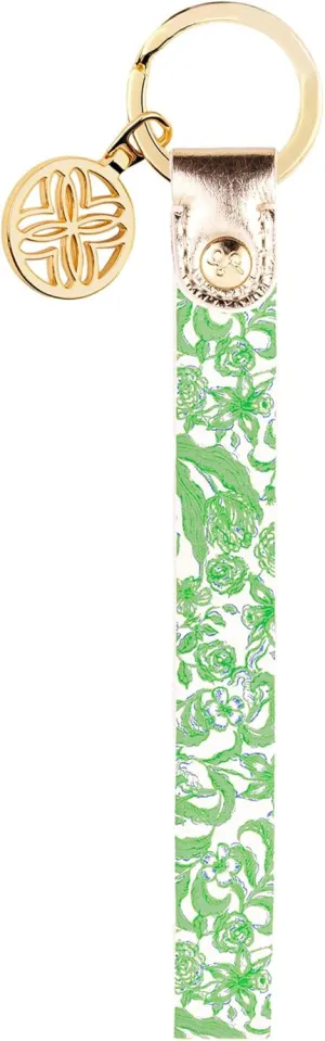Lilly Pulitzer Wristlet for Keychain and Keys, Cute Floral Key Holder Bracelet, Daffodil Hill