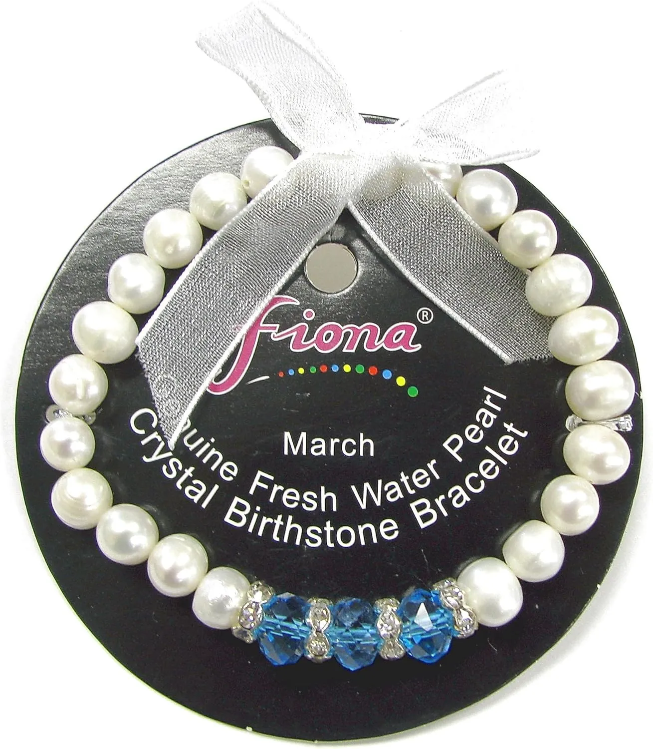 Linpeng womens Elegant Freshwater Cultured Pearls Birthstone Bracelet, Turquoise, 7 5 inch US