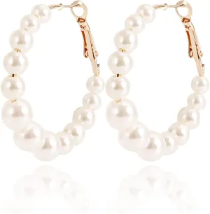 Long Tassel Pearl Dangle Earrings for Women Girls - Dangling Hanging Baroque Simulated Freshwater Pearl Drop Dangle EarringBridal Wedding Gift